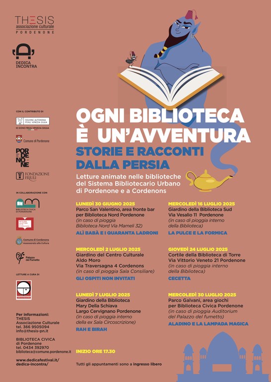 Progetto di letture animate gratuite di Thesis Associazione Culturale a cura di Ortoteatro, in collaborazione con il Sistema Bibliotecario di Pordenone